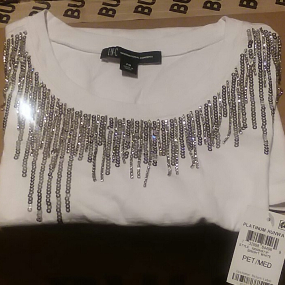 I N C International Concepts Platinum Runway Top
